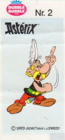 Uderzo (Asterix) - Werbung - Albert UDERZO - Astérix - Fleer - Dubble Bubble Gum - 1993 - Sticker - Nr. 2 - Astérix