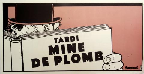 Jacques TARDI - Jacques TARDI - Tardi - Mine de plomb/Chiures de gommes - affiche double-face - 52 x 26 cm