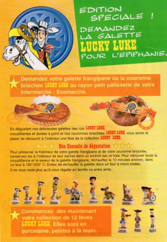 Morris (Lucky Luke) - Werbung - MORRIS - Lucky Luke - Intermarché - 1997/1998 - Édition spéciale ! Demandez la galette Lucky Luke pour l'Épiphanie/En exclusivité pour vous la boutique du cow-boy - petit prospectus
