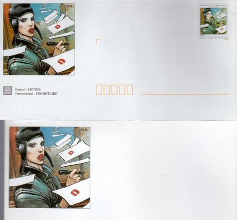 Bilal - Enki BILAL - Bilal - La Poste - prêt-à-poster illustrés bande dessinées - Enveloppe et carte - 22 x 11 cm