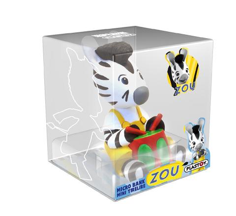 Plastoy Figurinen - Zou N° 80053 - Mini Sparschwein Zou und seine Trommel