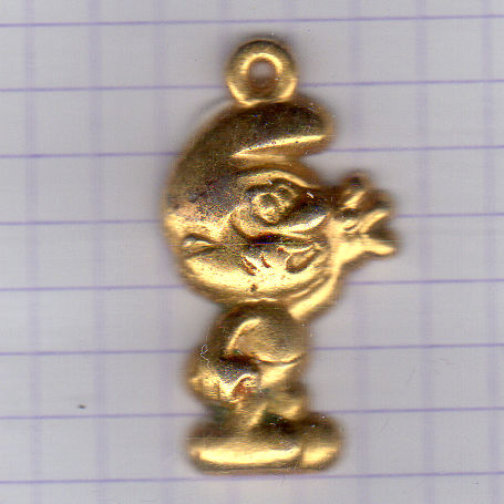 Peyo (Smurfs) - Advertising - PEYO - Schtroumpfs - fèves dorées pendentifs - Le Grand Schtroumpf