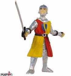 Plastoy figures - Knights N° 62007 - Knight with Sword and Red and Yellow Robe