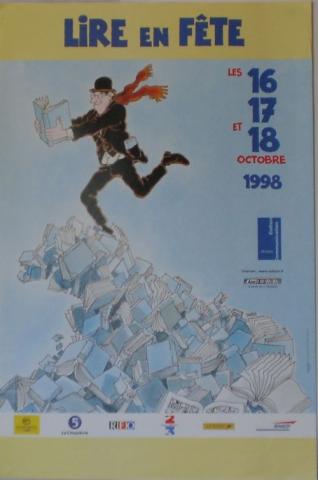Jacques TARDI - Jacques TARDI - Tardi - Lire en fête - 16-17-18 octobre 1988 - affiche 40 x 59 cm