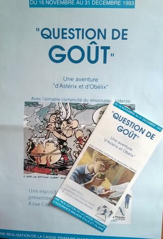 Uderzo (Asterix) - Advertising - Albert UDERZO - Astérix - CPAM 35 - Question de goût - Une aventure d'Astérix et d'Obélix - 16/11-31/12/1993 - Affichette 42 x 39 cm