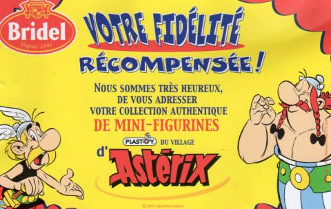 Uderzo (Asterix) - Advertising - Albert UDERZO - Astérix - Bridel/Bridelix - Votre fidélité récompensée ! - Carton d'accompagnement - 12,5 x 8 cm