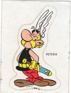 Bande Dessinée - Uderzo (Astérix) - Publicité - Albert UDERZO - Astérix - Bel/La vache qui rit - 1975 - sticker - 1 - Astérix