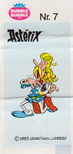 Astérix - Fleer - Dubble Bubble Gum - 1993 - Sticker - Nr. 7 - Assurancetourix