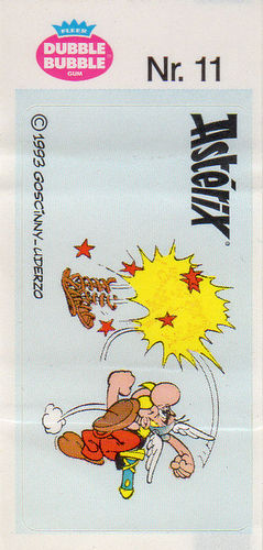 Astérix - Fleer - Dubble Bubble Gum - 1993 - Sticker - Nr. 11 - Astérix bagarre