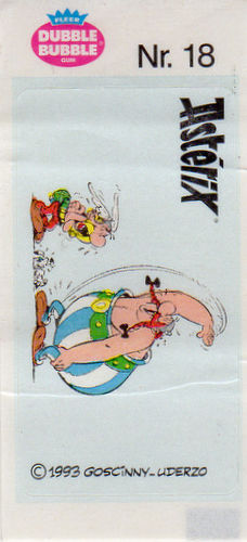 Astérix - Fleer - Dubble Bubble Gum - 1993 - Sticker - Nr. 18 - Astérix et Obélix rigolent
