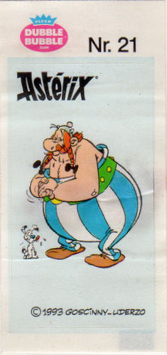 Astérix - Fleer - Dubble Bubble Gum - 1993 - Sticker - Nr. 21 - Obélix et Idéfix