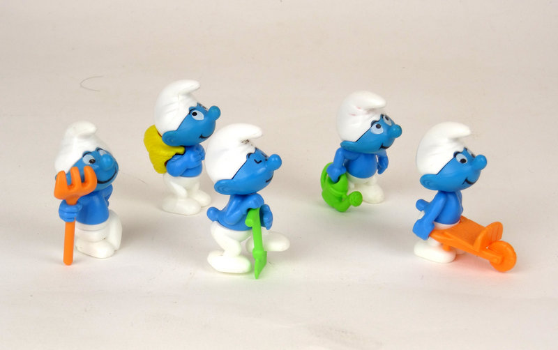 1996 SMURF Schtroumpf ARTIST Figurine Never Removed from the Original card