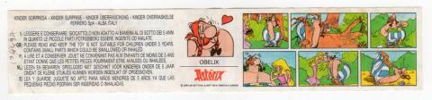 Bande Dessinée - Uderzo (Astérix) - Kinder - Albert UDERZO - Astérix - Kinder 1990 - BPZ - Obélix - strip avec Falbala, Obélix amoureux