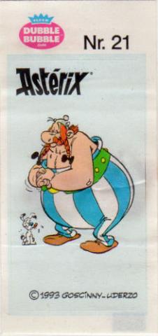 Bande Dessinée - Uderzo (Astérix) - Publicité - Albert UDERZO - Astérix - Fleer - Dubble Bubble Gum - 1993 - Sticker - Nr. 21 - Obélix et Idéfix