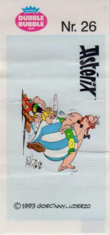 Bande Dessinée - Uderzo (Astérix) - Publicité - Albert UDERZO - Astérix - Fleer - Dubble Bubble Gum - 1993 - Sticker - Nr. 26 - Astérix, Obélix et Idéfix marchant
