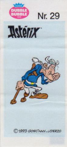 Bande Dessinée - Uderzo (Astérix) - Publicité - Albert UDERZO - Astérix - Fleer - Dubble Bubble Gum - 1993 - Sticker - Nr. 29