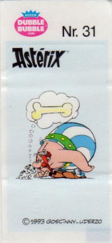 Bande Dessinée - Uderzo (Astérix) - Publicité - Albert UDERZO - Astérix - Fleer - Dubble Bubble Gum - 1993 - Sticker - Nr. 31