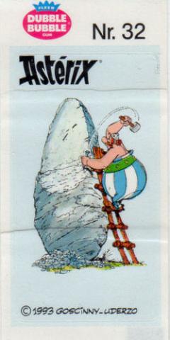 Bande Dessinée - Uderzo (Astérix) - Publicité - Albert UDERZO - Astérix - Fleer - Dubble Bubble Gum - 1993 - Sticker - Nr. 32