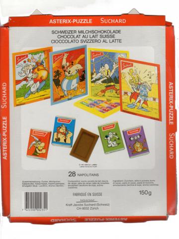 Bande Dessinée - Uderzo (Astérix) - Publicité - Albert UDERZO - Astérix - Suchard (Suisse) - Asterix-puzzle - carton orange seul sans le puzzle Panoramix