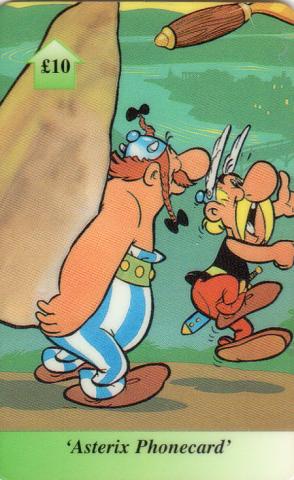 Bande Dessinée - Uderzo (Astérix) - Publicité - Albert UDERZO - Astérix - ppsltd - Asterix 0800 10 £ phonecard - Astérix et Obélix menhir sur le dos