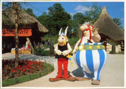Uderzo (Astérix) - Cartes, papeterie - Albert UDERZO - Astérix - cartes postales - Parc Astérix 1991 - Astérix et Obélix au village