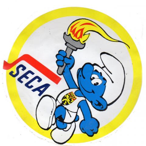 Peyo (Schtroumpfs) - Publicité - PEYO - Schtroumpfs - SECA - Schtroumpf flamme olympique