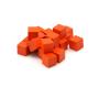 Houten blokjes 0,8 cm 8 x 8 x 8 mm - Set van 20 Kleur : Oranje