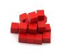 Houten blokjes 0,8 cm 8 x 8 x 8 mm - Set van 20 Kleur : Rood